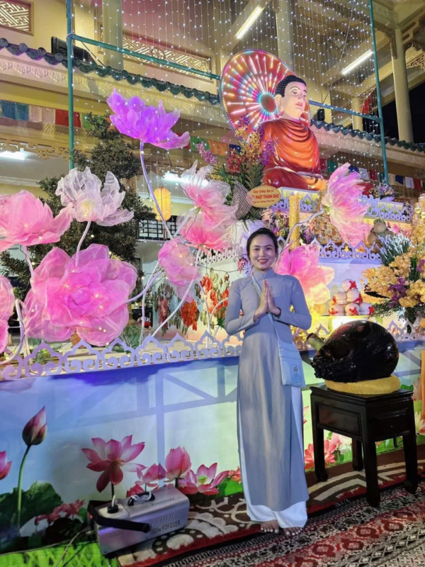 Bộ áo dài ngành nữ gia đình Phật Tử - Đoàn Phục Ngành Nữ - Hình ảnh 2
